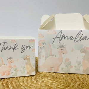 Children’s Party Box | DINOSAUR | Personalised kids meal boxes, dino party, party favors