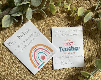 Teacher gift, Little Gift, Tea Lovers, tea bag gift, tea hamper gift, tea bag envelope, tea lover gift, best teacher, end of year gift