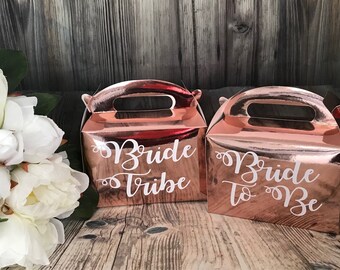 rose gold hen do party boxes, Hen Party, rose gold gift box, gift bag, hen do, bride to be, hen party, bachelorette, rose gold party boxes
