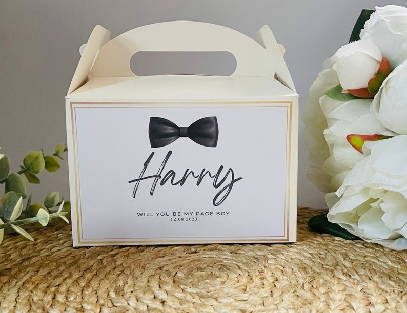 Page Boy Wedding Gift Box. Page Boy Proposal Box Will You Be Etsy UK