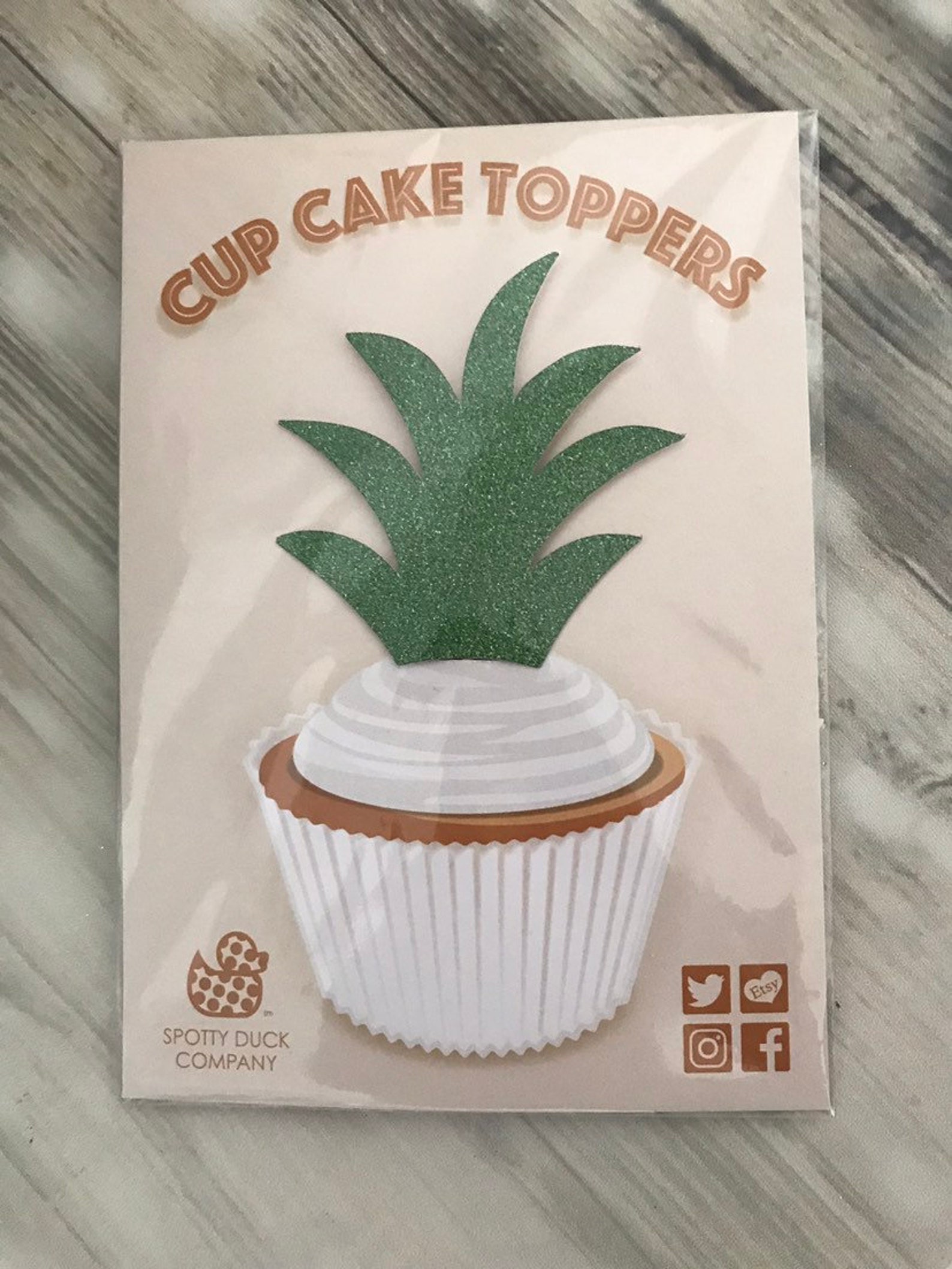 Topper de cupcake de piña topper de dona de piña fiesta | Etsy México