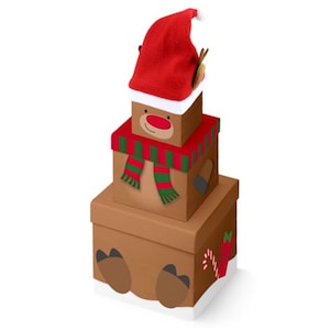 Personalisierte Weihnachtsgeschenkboxen, Weihnachtsweihnachtsgeschenkbox-Set, Stapelgeschenkbox, Weihnachtsgeschenkboxen, personalisierte Geschenkboxverpackung