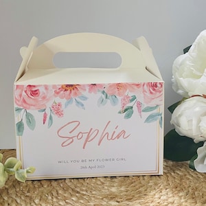 Blumenmädchen Hochzeit Geschenkbox. Blumenmädchen Vorschlag Box, Willst du mein Blumenmädchen sein. Blumenmädchen Geschenk