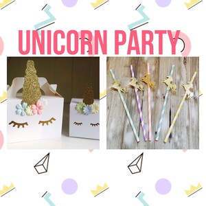 Unicorn party boxes bags favours children's party handmade image 3
