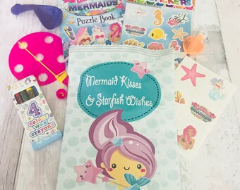 Mermaid party bags, mermaid theme party, mermaid party boxes, mermaid loot bags filled, mermaid party bags