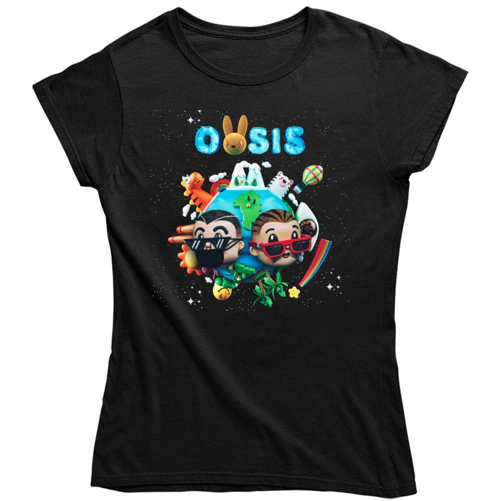 J Balvin Bad Bunny Oasis Ladies T Shirt 