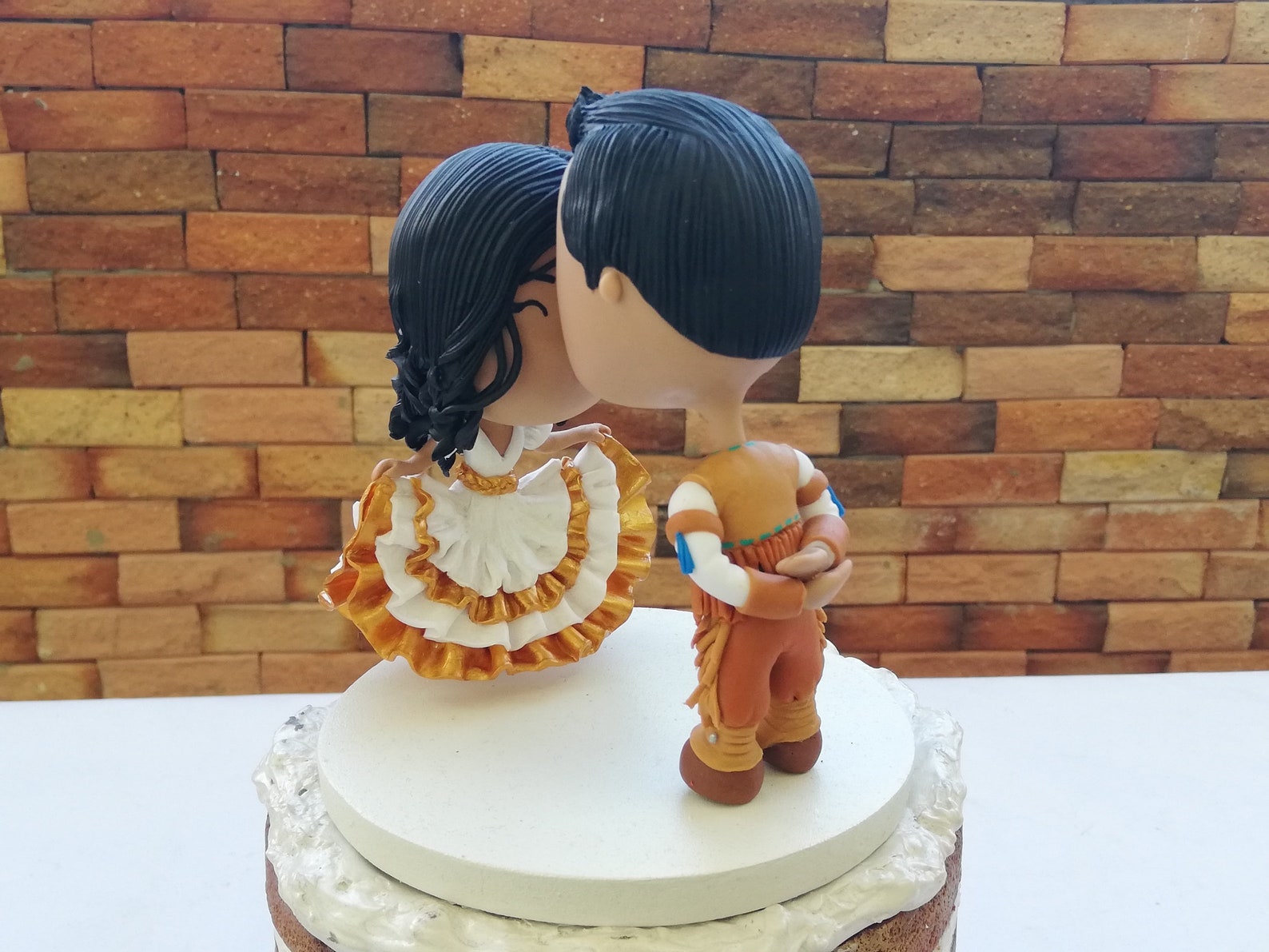 Mexican and Native Wedding Cake Topper. Wedding Figurine. Etsy