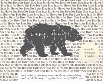 Father's Day Card. Papa Bear. Celebration.