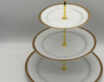 3 Tier Stand  NORITAKE RICHMOND / Bridal / Wedding / Shower / High Tea /  Baby Shower / Tea Party / Mother's Day