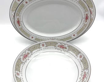 HOSTESS SET 3 Piece Everbrite Thames Fine China / Bridal Shower / Wedding / Baby / Formal China / Holiday / Christmas