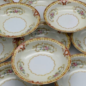 Set of 8 BERRY / SAUCE BOWLS Stunning Regal  REG2 Occupied Japan  China / Vintage / Wedding / Bridal / Tea Party / Mismatched