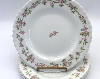 SET of 4 DINNER PLATES Roslyn Pattern The Duchess By Grindley England  /  Bridal Shower / High Tea / Shower