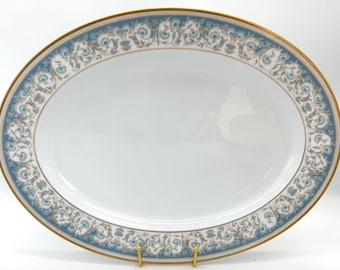 Oval Serving Platter POLONAISE #2045 By Noritake   / Bridal / Wedding / Shower / High Tea / Shower / Tea Party