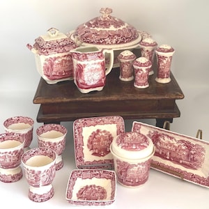 OPEN STOCK Vista Pink By Mason's China  / Hydra Jug / Romney Jug / Bridal Shower / High Tea / Wedding /Baby Shower / Cottage / Pink