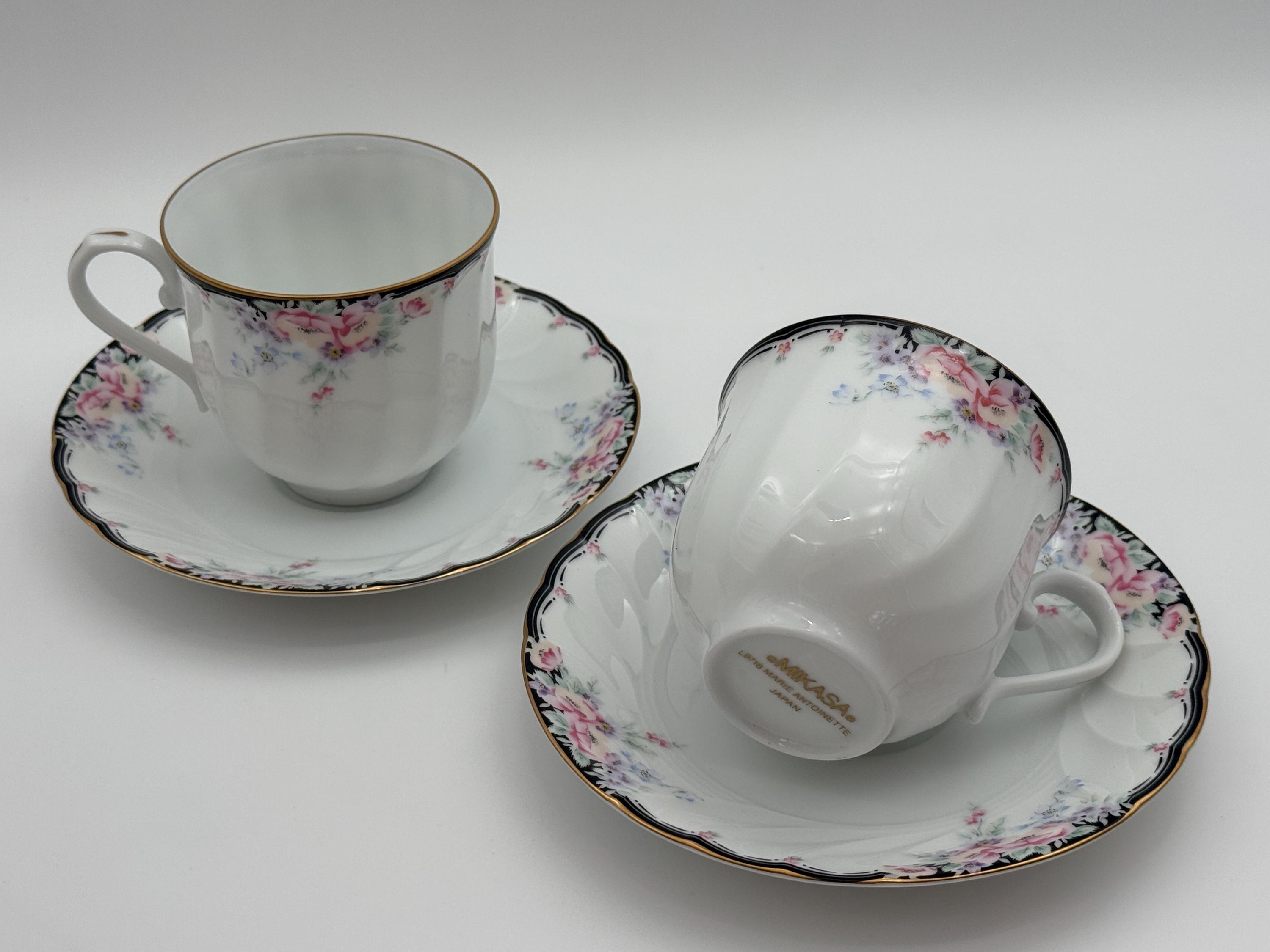 SET OF TWO Cups and Saucers - Mikasa Marie Antoinette L9718 / Fine