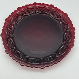 Salad/Luncheon Plate (1) Avon Cape Cod Ruby (1975-1992) Vintage / Christmas / Holiday Dinner