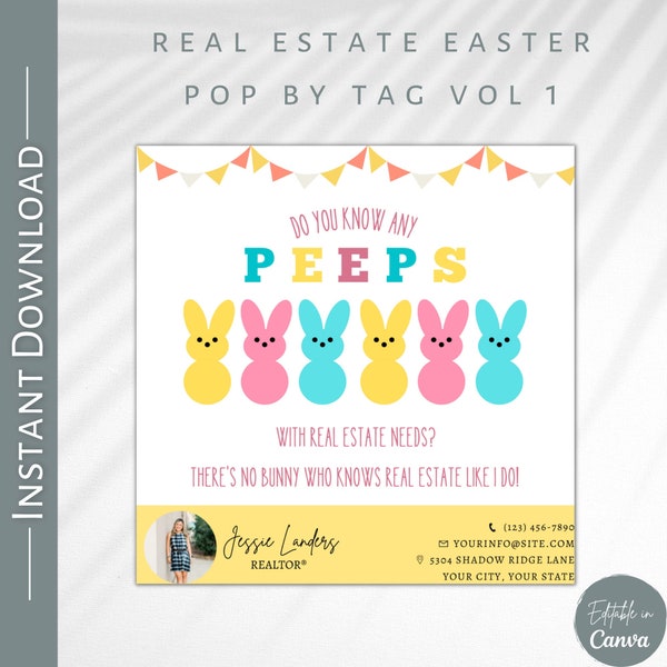 Realtor Easter Tags Etsy