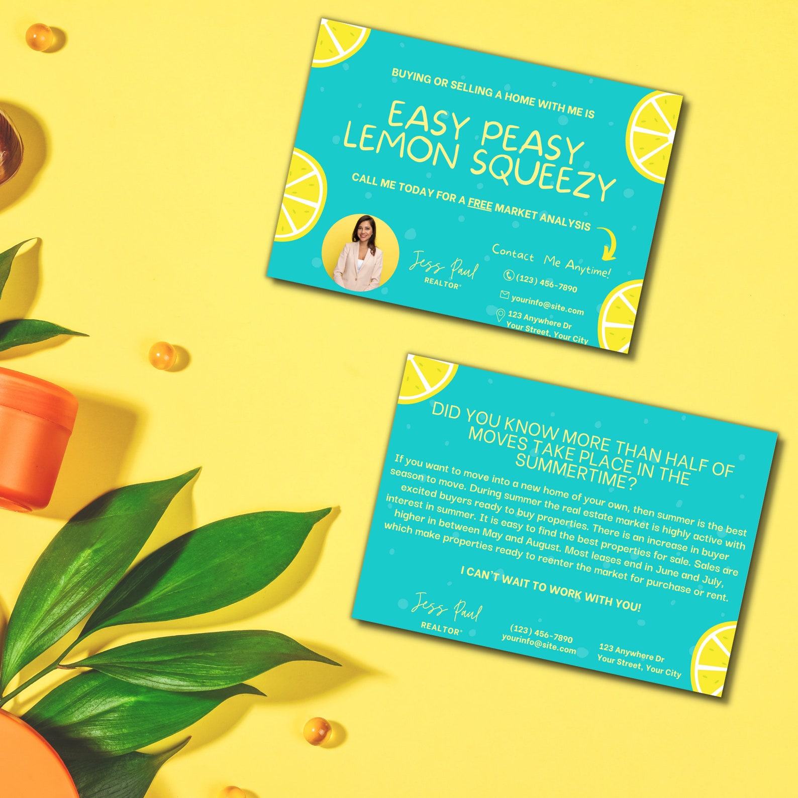 Real Estate Summer Postcard Realtor Summer Marketing Real - Etsy