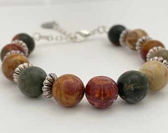 Chunky Mixed Picasso Beaded Bracelet