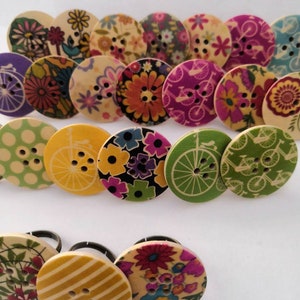 Chunky Colourful Button Adjustable Brass Ring