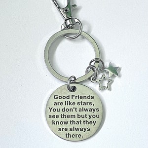 Gute Freunde sind wie Sterne Schlüsselanhänger | Schlüsselring | Freundschaft | Beste Freundin | Bestie