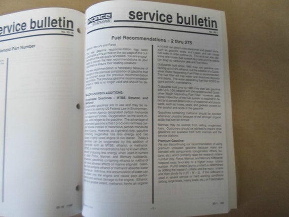 1990-1994 Force Outboards Service Bulletin Collec… - image 9