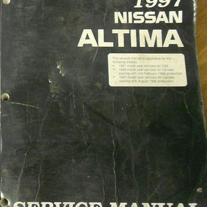 1997 NISSAN ALTIMA Servicewerkplaats Werkplaats Reparatiehandleiding OEM