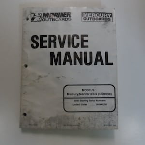 1994 Mercury Mariner Outboards 8 9.9 4 Stroke Service Manual Water Damaged Oem