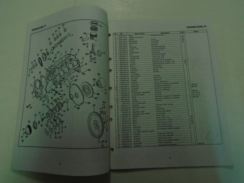 Volvo Penta Parts Catalog 5.0 Fl, 5.0 Fi Model nc P/N 77971109 Boat