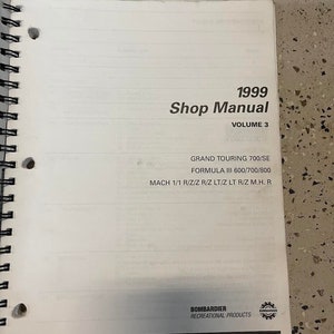 1999 Ski Doo Grand Touring 700/SE Formula III Mach Service Shop Manual Set OEM image 3