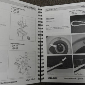 2003 Ski Doo Technical Update Book Manual Factory Dealer Ship Oem Book B/W Cover image 6