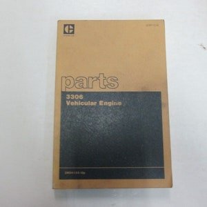 Caterpillar 3306 Vehicular Engine Parts Book Manual 3N24133-UP SEBP1014 STAINED