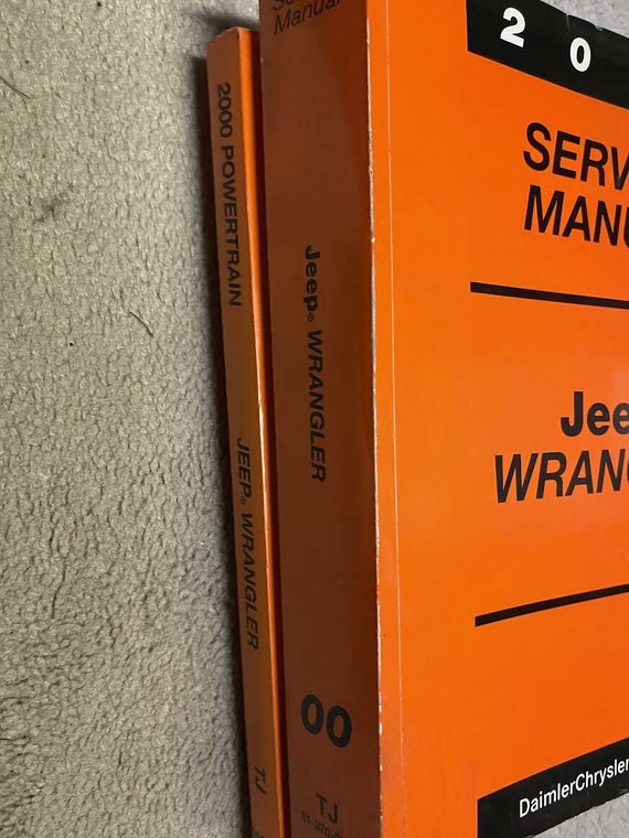 2000 JEEP WRANGLER Service Shop Repair Manual Set W Powertrain - Etsy