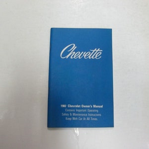 1982 Chevrolet Chevette Owners Manual Operating Safety Maintenance Oem Deal ***