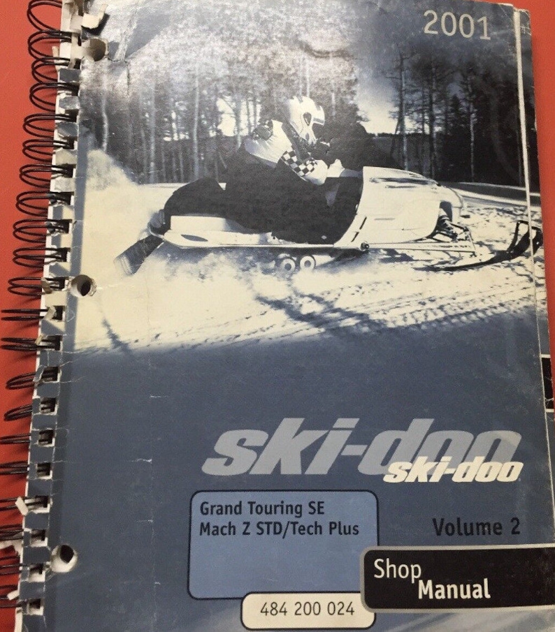 2001 Ski Doo Skandic Touring Se Mach Z Std Tech Plu Manual de servicio Oem 484200024 imagen 1