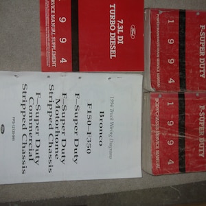1994 Ford F-150 F-250 350 F250 F350 Truck Service Shop Repair Manual Set FACTORY