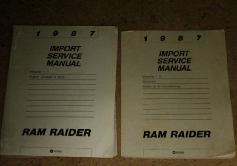 1987 Dodge RAM RAIDER Truck Service Shop Repair Manual Set OEM Etsy