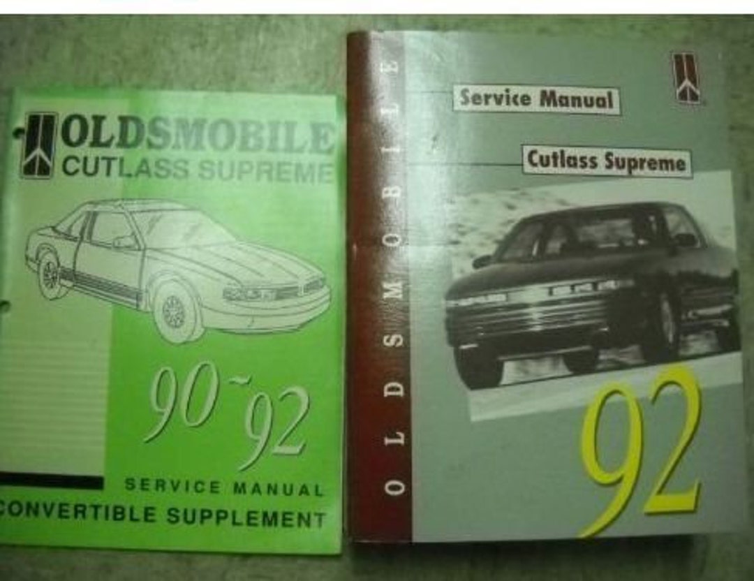 1992 Oldsmobile Olds Cutlass Supreme Service Shop Repair Manual Factory 92 Set - Etsy