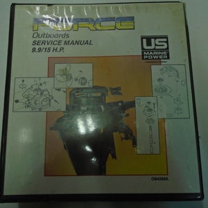 Force Outboards 9.9 15 HP Service Shop Manual OB4268A W Parts Books