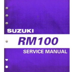 2003 Suzuki RM100K3 K4 Motorcycle Service Shop Manual 99500-20230-01E