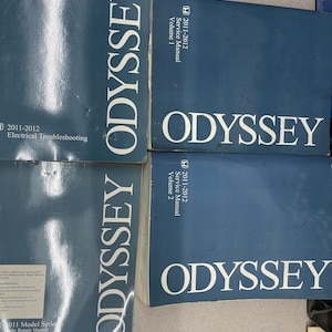 2011 2012 Honda Odyssey VAN Service Repair Shop Manual Set W ETM & Body image 2