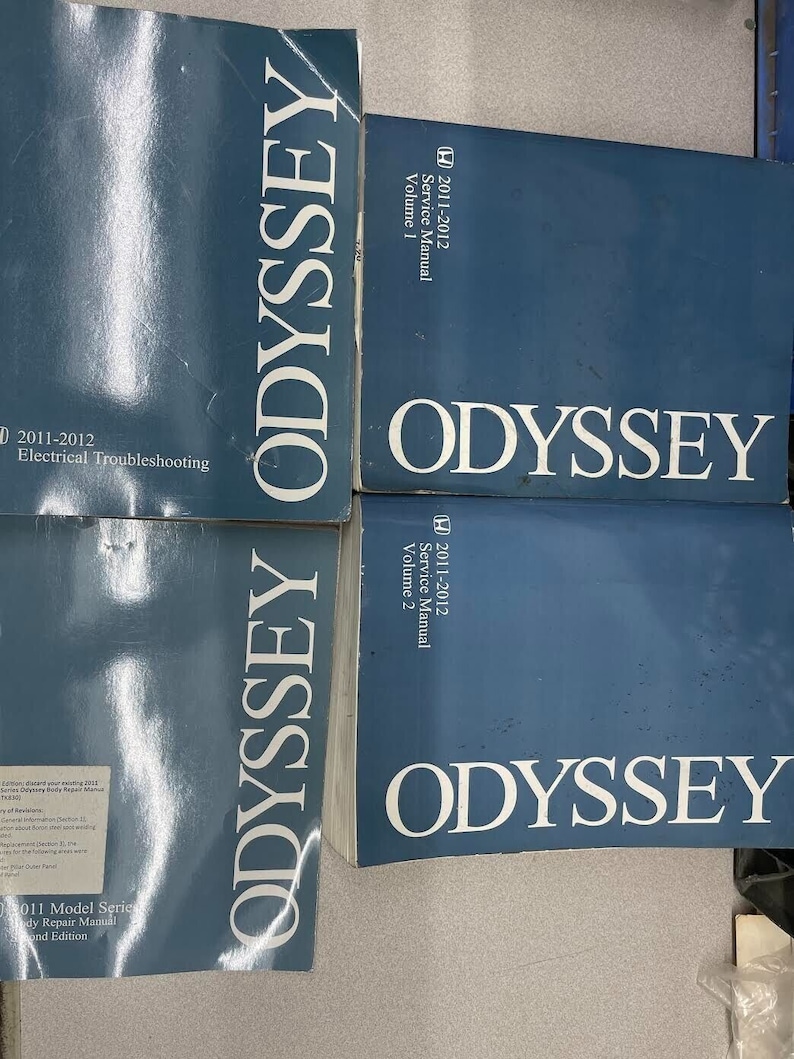 2011 2012 Honda Odyssey VAN Service Repair Shop Manual Set W ETM & Body image 2
