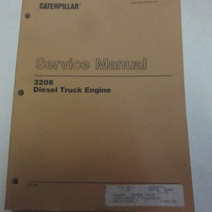 Caterpill 3208 Diesel-Lkw-Motor Service-Handbuch 2Z1-UP SEBR0541-03