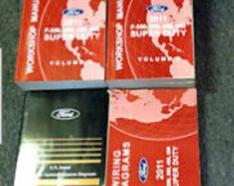 2011 Ford TRUCK F-250 F-350 F450 550 Service Shop Repair Manual Set W PCED EWD