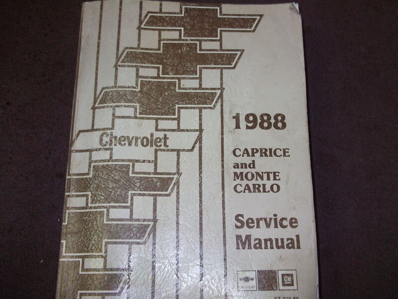 1988 Chevy Caprice & Monte Carlo Repair Service Shop Manual Etsy