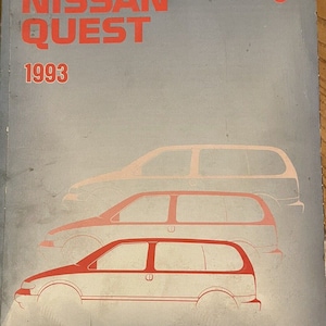 1993 Nissan Quest Service Repair Workshop Shop Manual OEM