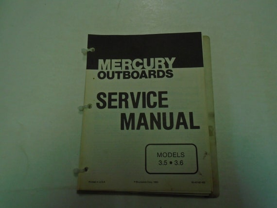 Mercury Outboards Service Manual Models 3.5•3.6 H… - image 1