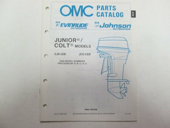 1990 OMC Johnson Evinrude 20 25 30 Tiller Electric Start