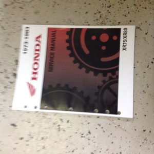 1973 1974 1975 1976 1977 1978 XR75 XR 75 XR80 Service Shop Repair Manual