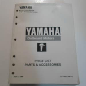 1998 Yamaha Outboard Motors Price List Parts & Accessories Manual WATER DAMAGED